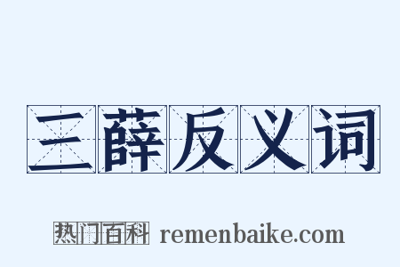 三薛反义词是什么意思的图片
